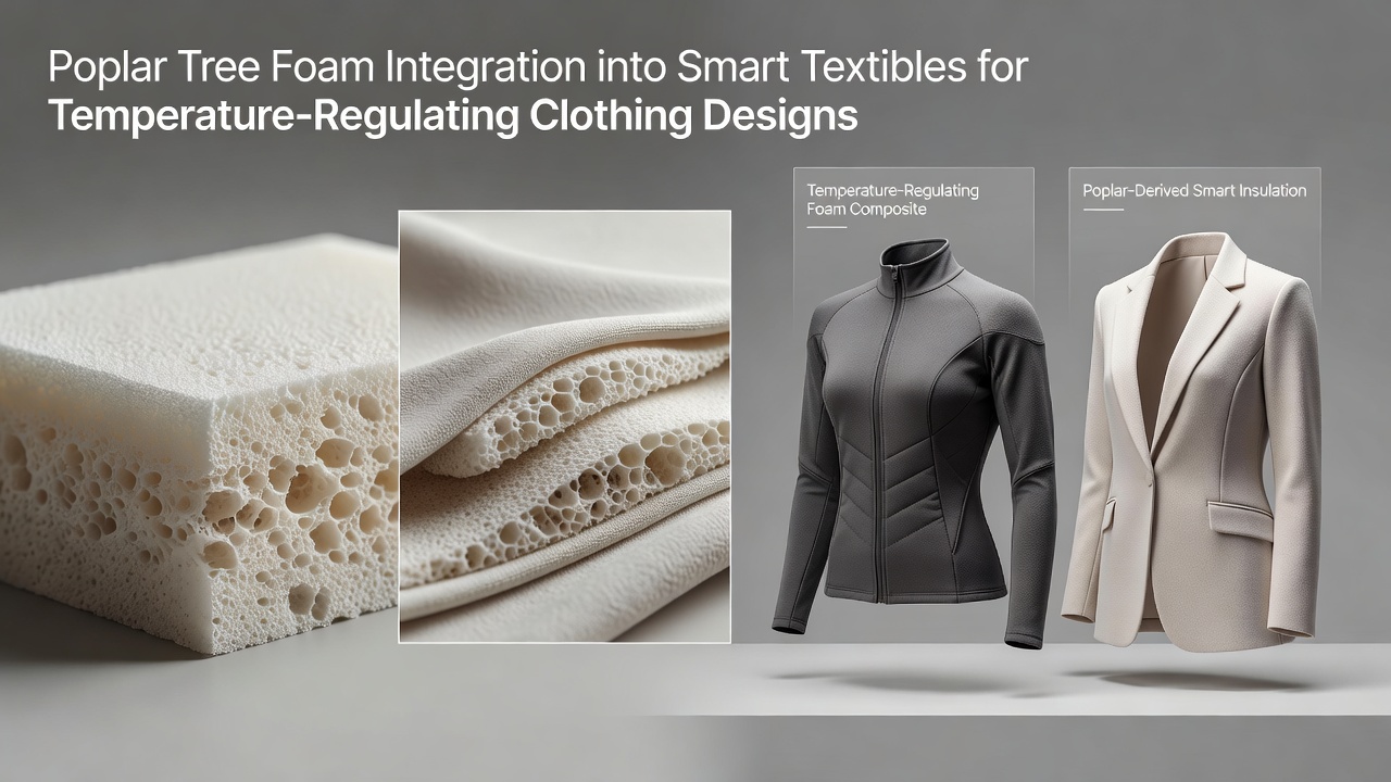Poplar Tree Foam Integration into Smart Textiles for Temperature-Regulating Clothing Designs
