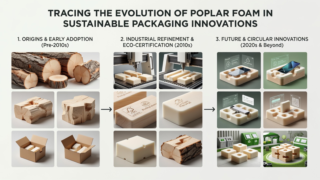 Tracing the Evolution of Poplar Foam in Sustainable Packaging Innovations