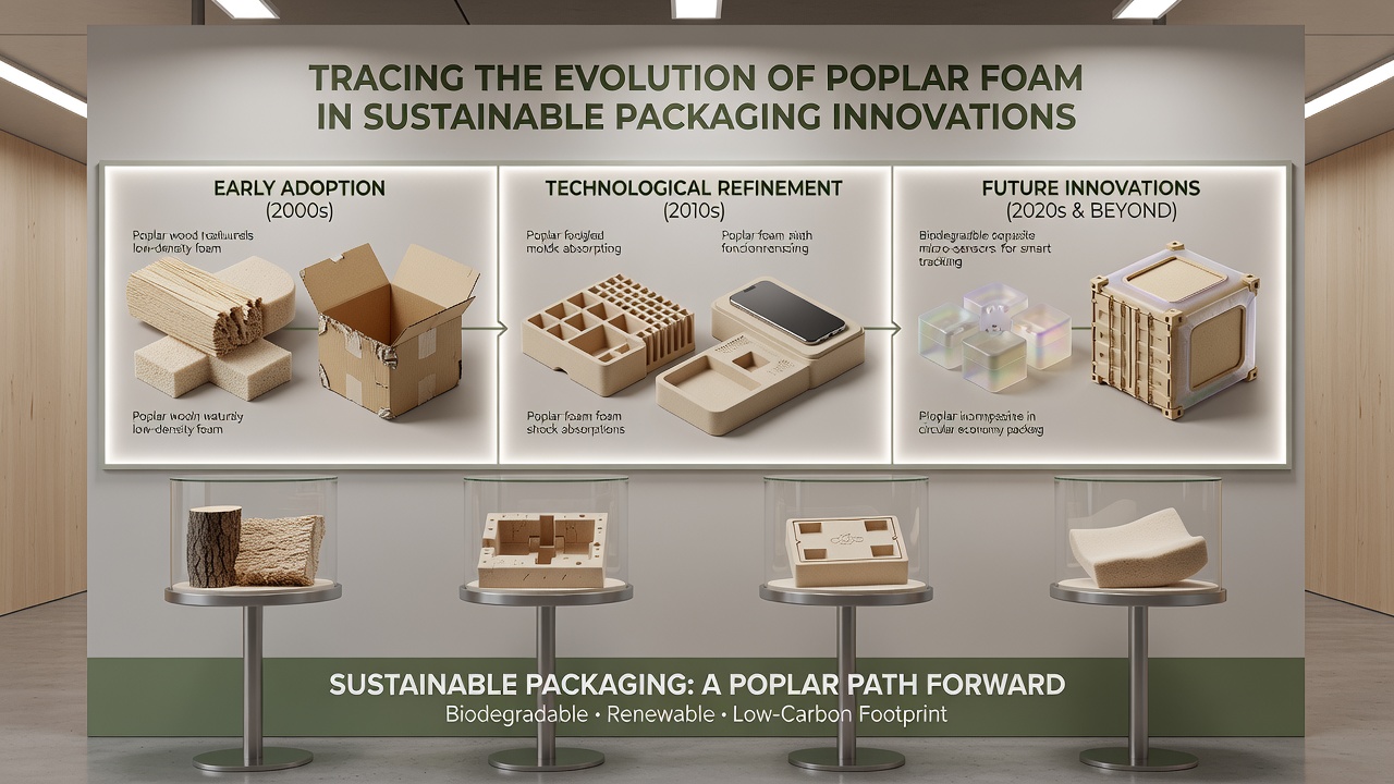 Modern poplar foam packaging applications in electronics and food transport with biodegradable inserts